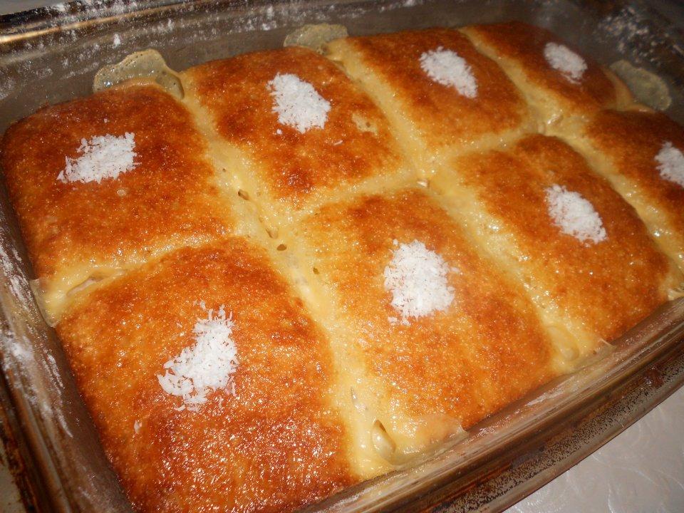 البسبوسة بالقشطة