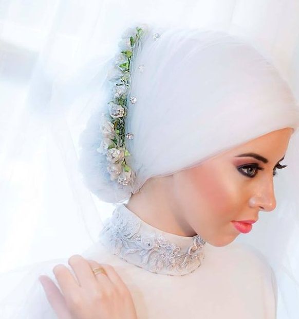 أجمل 20 لفة طرحة عروسة محجبة