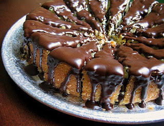 كنافة بالكاسترد مع صوص الشكولاتة