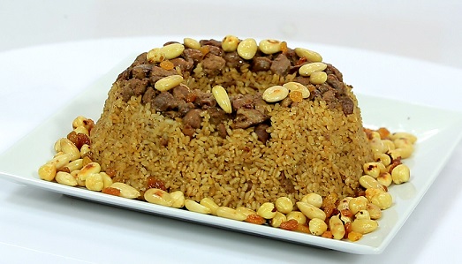 ارز بالخلطة بالكبد والقوانص