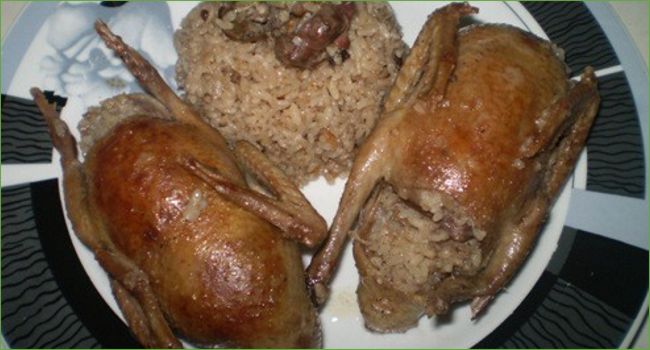 طريقة عمل "الحمام المحشي بالأرز"