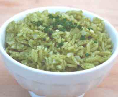 أرز أخضر بالكزبره