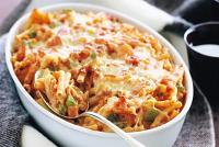 طريقة عمل صينية المكرونة والخضراوات بالجين