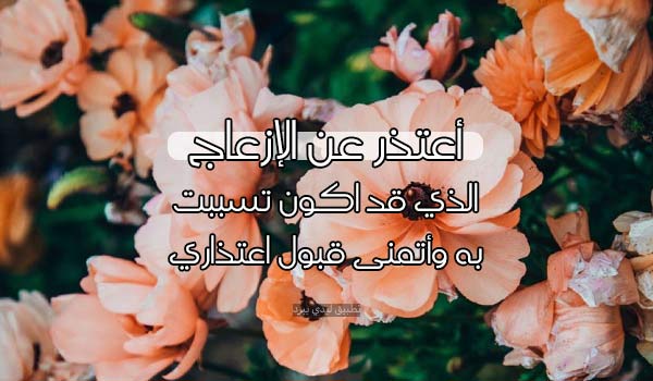 رسائل اعتذار عن الإزعاج