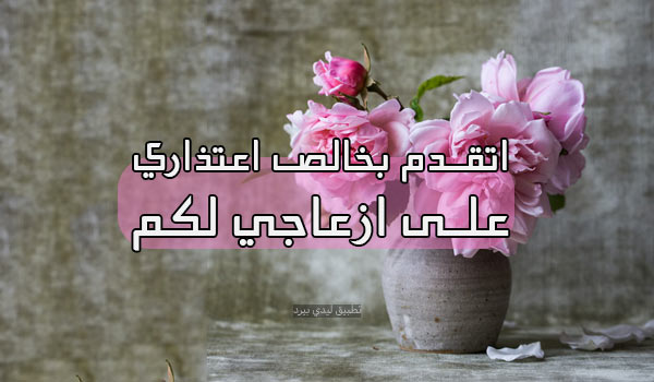 رسائل اعتذار عن الإزعاج