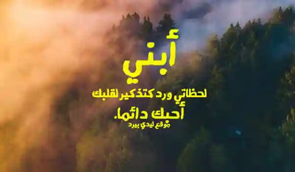 صورة مقال كلام حلو لابني