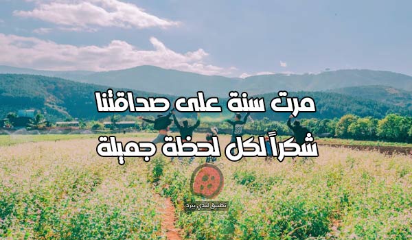 كلام عن مرور سنة على صداقتنا